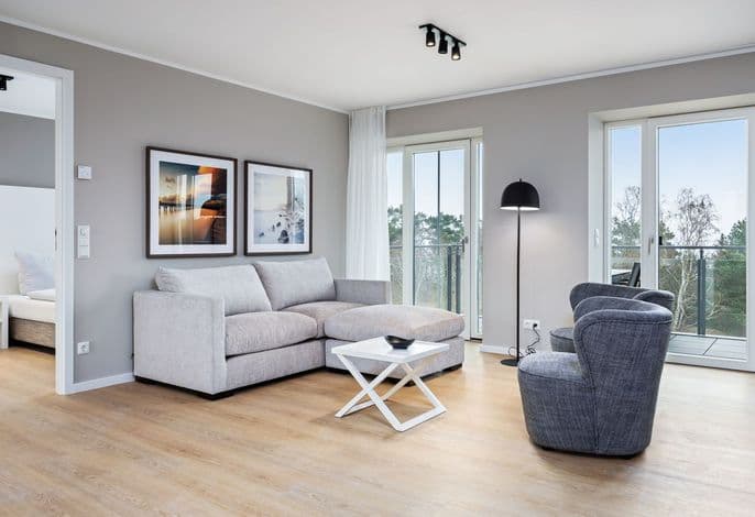 Tolles Apartment auf 102 qm mit Balkon, Meerblick und zwei Bädern an der Ostsee!