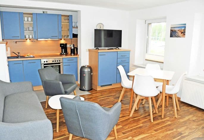 01 Ferienwohnung mit Terrasse am Hafen in Seedorf