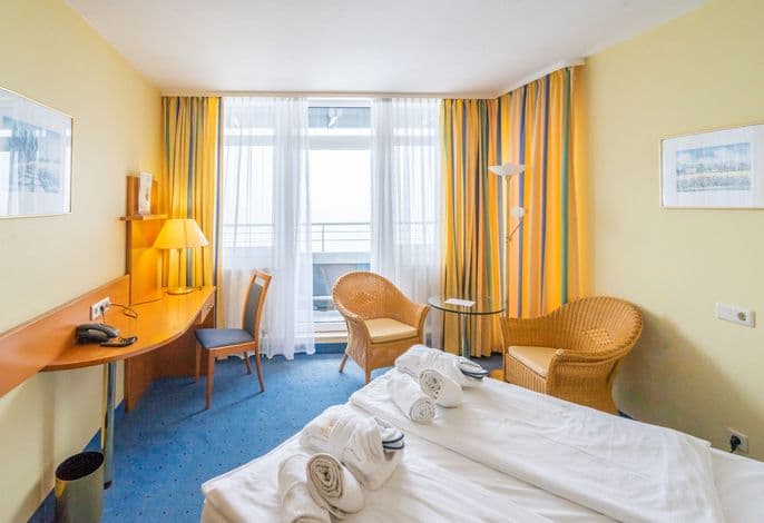 Doppelzimmer mit Stadtblick und Balkon