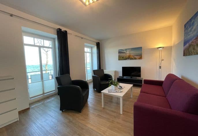 01 schöne 2-Raum-Fewo mit Seeblick, Strandlage mit Terrasse