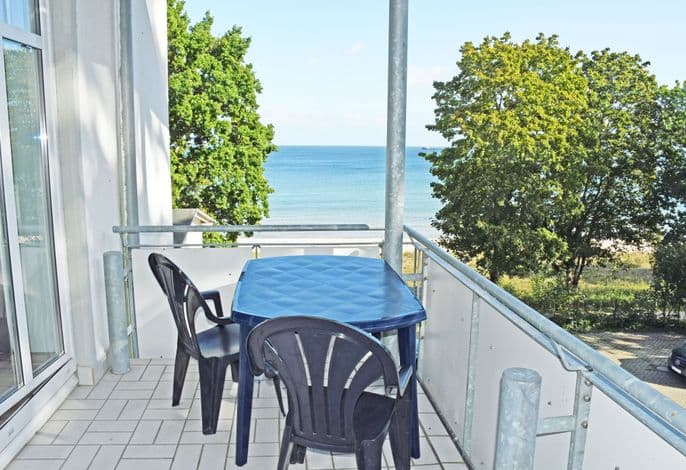 09 schöne 1-Raum-Fewo tlw. Seeblick, Strandlage mit Balkon - Appartementhaus am Strand m. Balkon Göhren (OR 01-09) detail 4