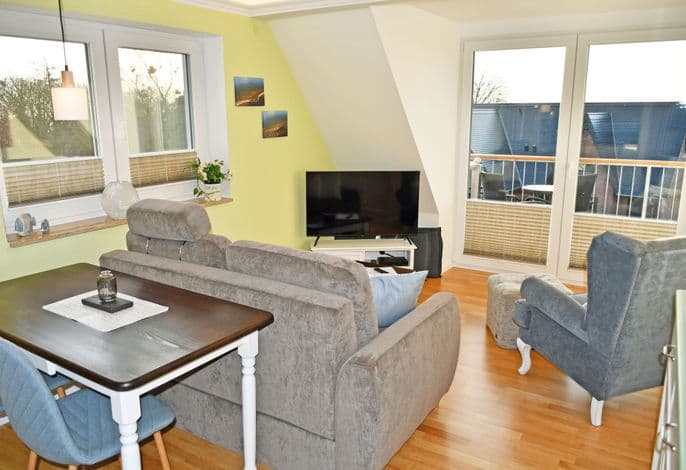 2-Raum-Ferienwohnung mit Meerblick und Balkon (Mz)
