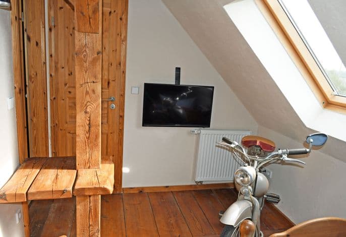 coole Bikerwohnung mit Außenterrasse - Ferienwohnungen im Süden von Rügen mit Sauna detail 2