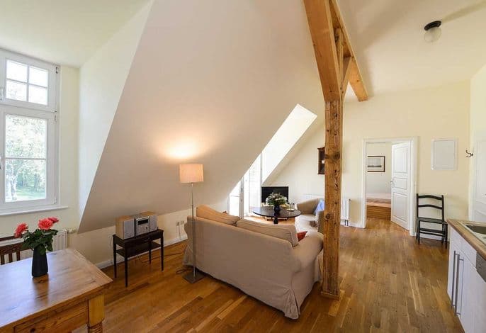 Ferienwohnung 6 mit Seeblick und Balkon 2 Personen - Gut Grubnow Rügen detail 1