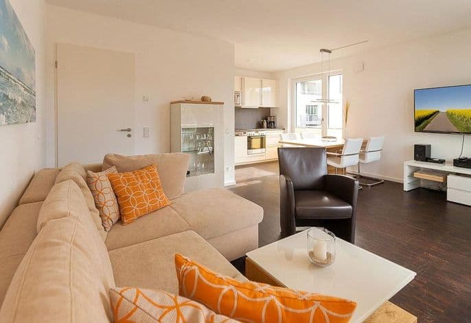 Geschmackvolles, strandnahes Ostseeapartment mit großem Balkon & Whirlbadewanne - DünenResort Binz detail 1