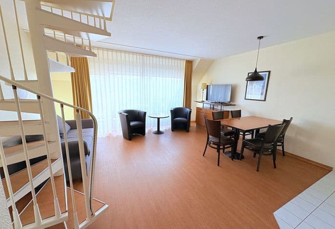 Boddenhof Apartment 54 - Balkon, Parkplatz, ruhig - Ferienwohnung 54 – Komfort und Ruhe auf zwei Ebenen mit Balkon und WLAN detail 4