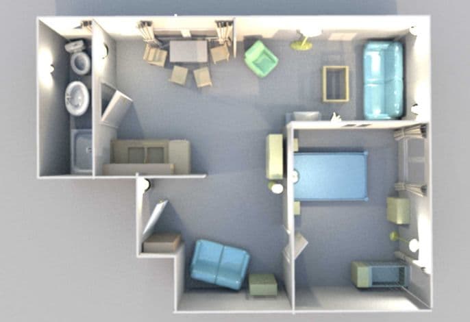 2 Raum-FeWo WestStube 45 qm, im detail 1