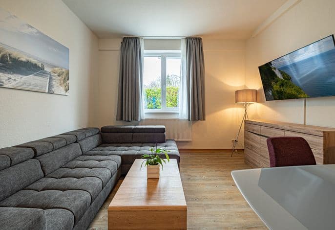 schöne 3-Raum-Ferienwohnung mit Terrasse (Düne) - Appartementhaus mit Balkon und Wellnesslanlage (HM-ADL) detail 1