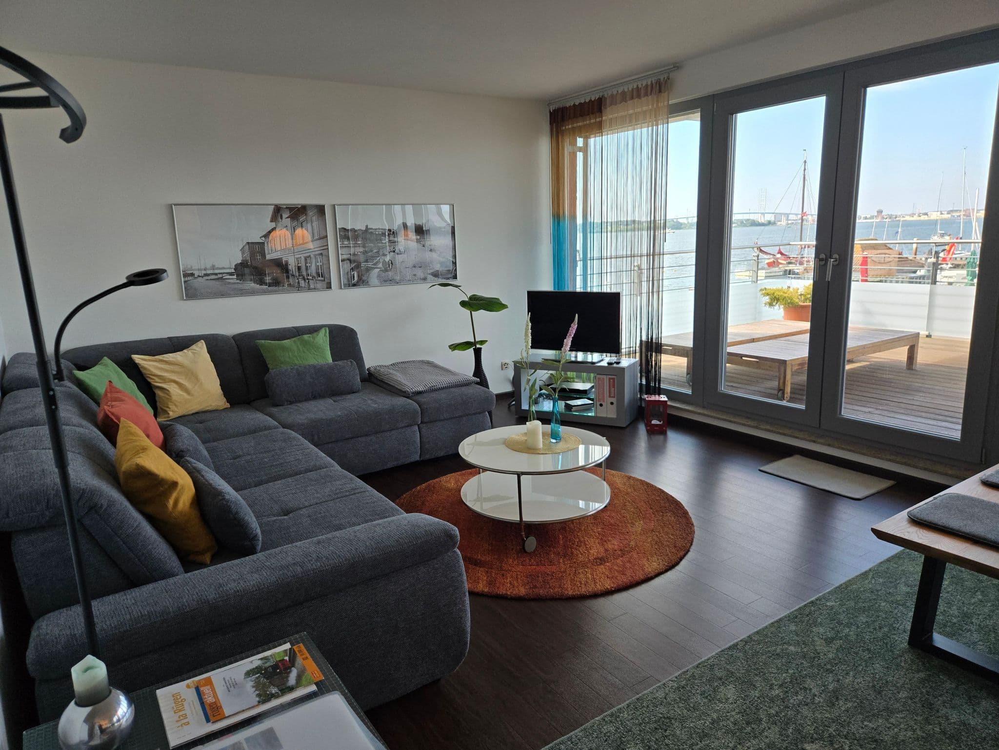 Ferienwohnung Bellevue - Panoramablick auf Sund detail 4