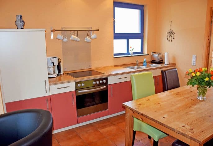 Appartement 5 mit Kamin und Terrasse Nixenhus - Ferienappartements zum Ostseestrand mit Terrasse detail 4