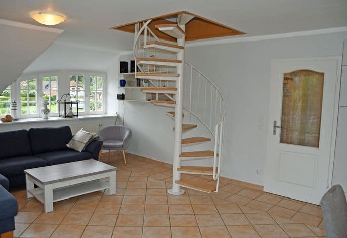 Ferienwohnung mit Balkon 0G 1 - Landhaus mit Reetdach am Teich detail 1