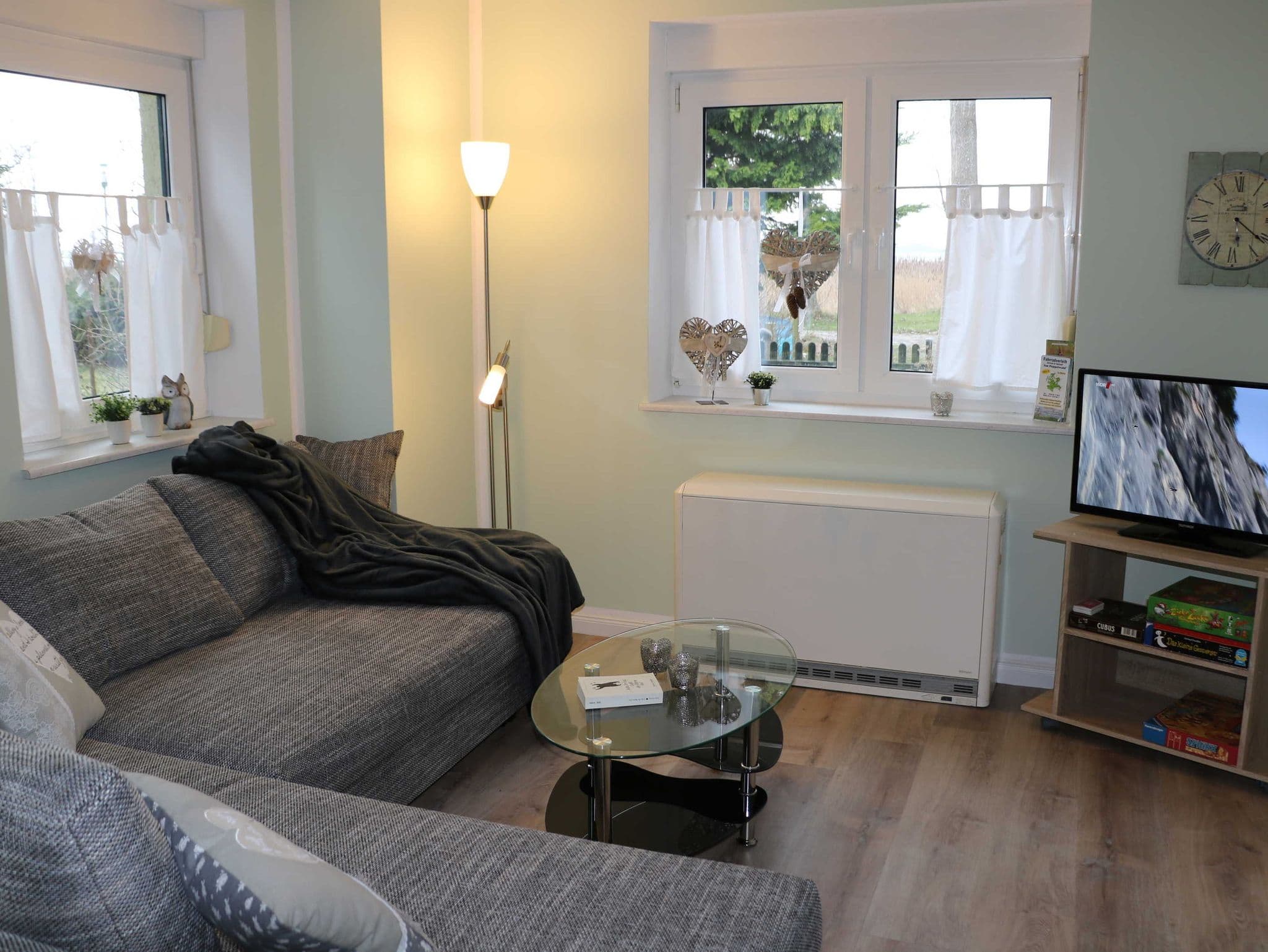 Ferienwohnung Bodden - Blick aufs Wasser