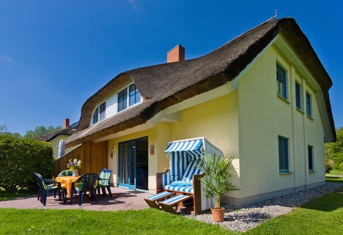 Reetdachhaus Eibe 2 mit Kamin Sauna WLan - DHH Eibe 2 detail 1