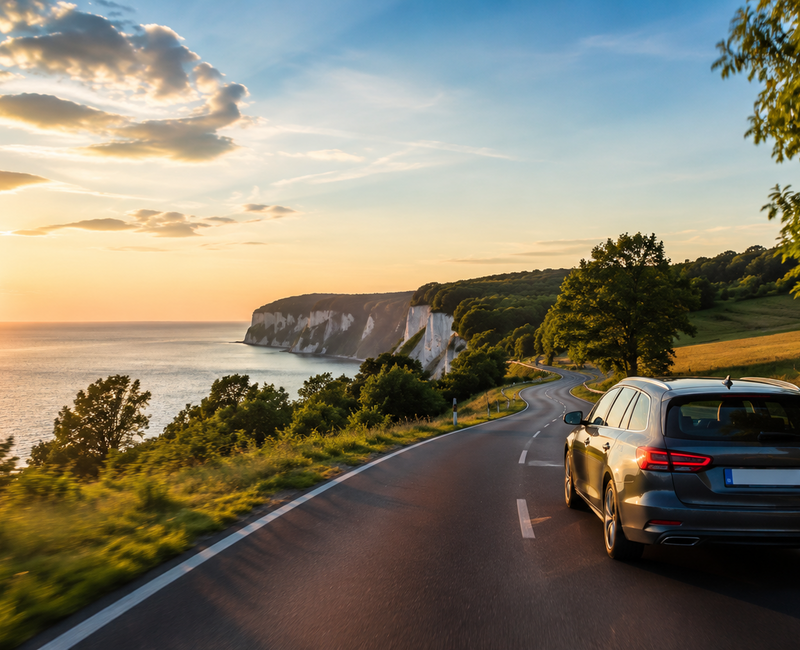 Mit dem Auto auf der Insel Rügen