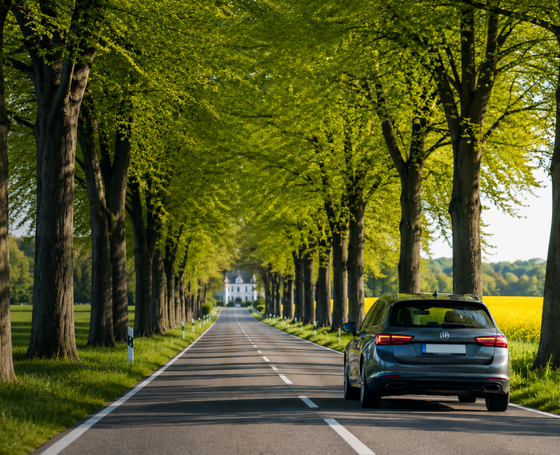 Mit dem Auto auf der Insel Rügen