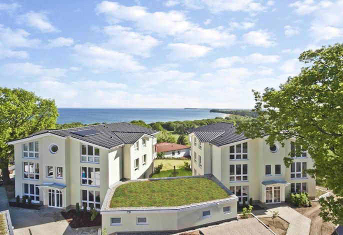 Meeresblick Residenzen FeWo 67 deluxe: Balkon, Meerblick, Sauna- u. Schwimmbadnutzung