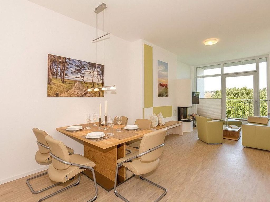 Tolles Ferienapartment mit Dachterrasse, Strandkorb, Kamin, Sauna und Meerblick - DünenResort Binz detail 2