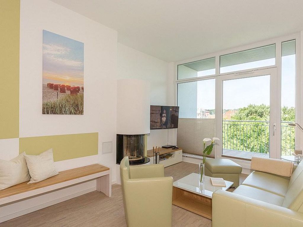 Tolles Ferienapartment mit Dachterrasse, Strandkorb, Kamin, Sauna und Meerblick