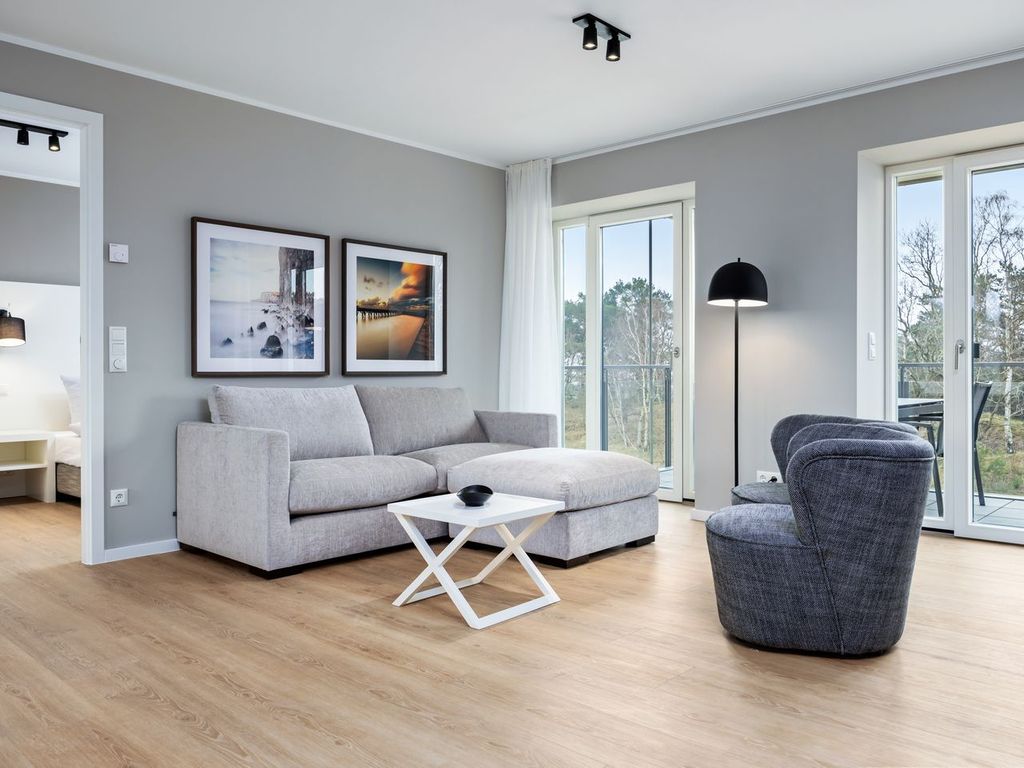 102 qm großes, komfortables Apartment mit Balkon und zwei Bädern an der Ostsee