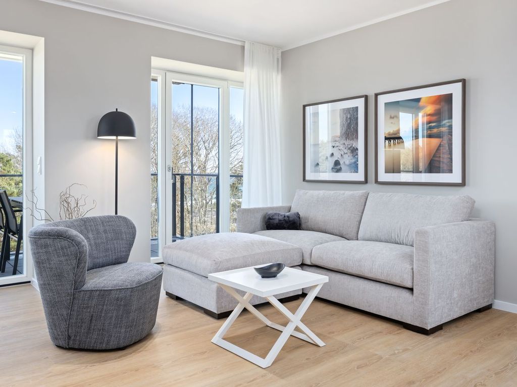 Tolles Familienapartment an der Ostsee mit Balkon, Meerblick und zwei Bädern