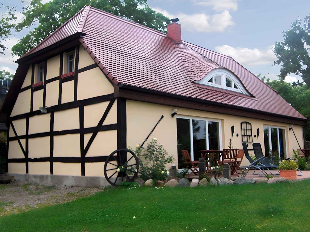 Ferienhaus mit Kaminofen, Terrasse und Blick in die Natur detail 4
