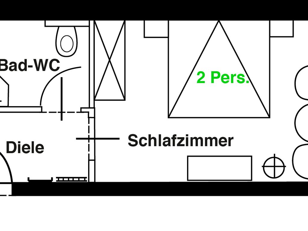 Ferienwohnung Moritzburg, 24 qm, 1 Wohn-/Schlafraum, max. 2 Personen - Villa Strandblick Binz detail 2
