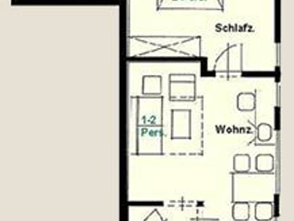 Ferienwohnung Grünau, 35 qm, 1 Schlafzimmer, max. 3 Personen - Ferienanlage Alt Reddevitz detail 1