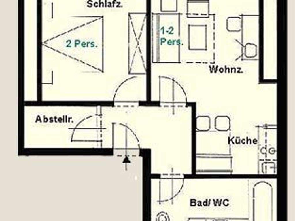 Ferienwohnung Friedrichshain, 50 qm, 1 Schlafzimmer, max. 4 Personen - Ferienanlage Alt Reddevitz detail 1