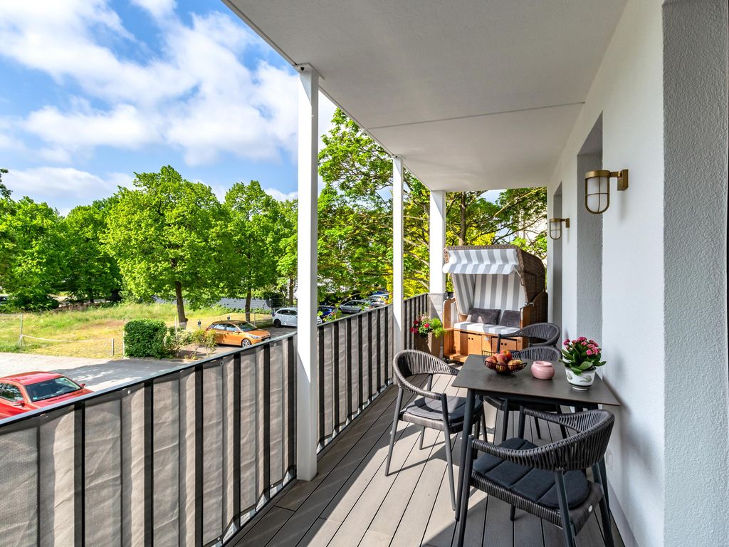 App. Sonnenschein im Ostseebad Sellin Balkon und Sauna detail 3