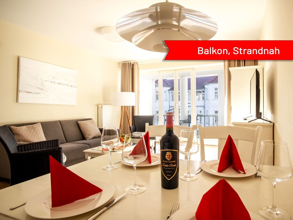 Villa Strandidyll Neubau Ferienwohnung 1.1 mit Balkon