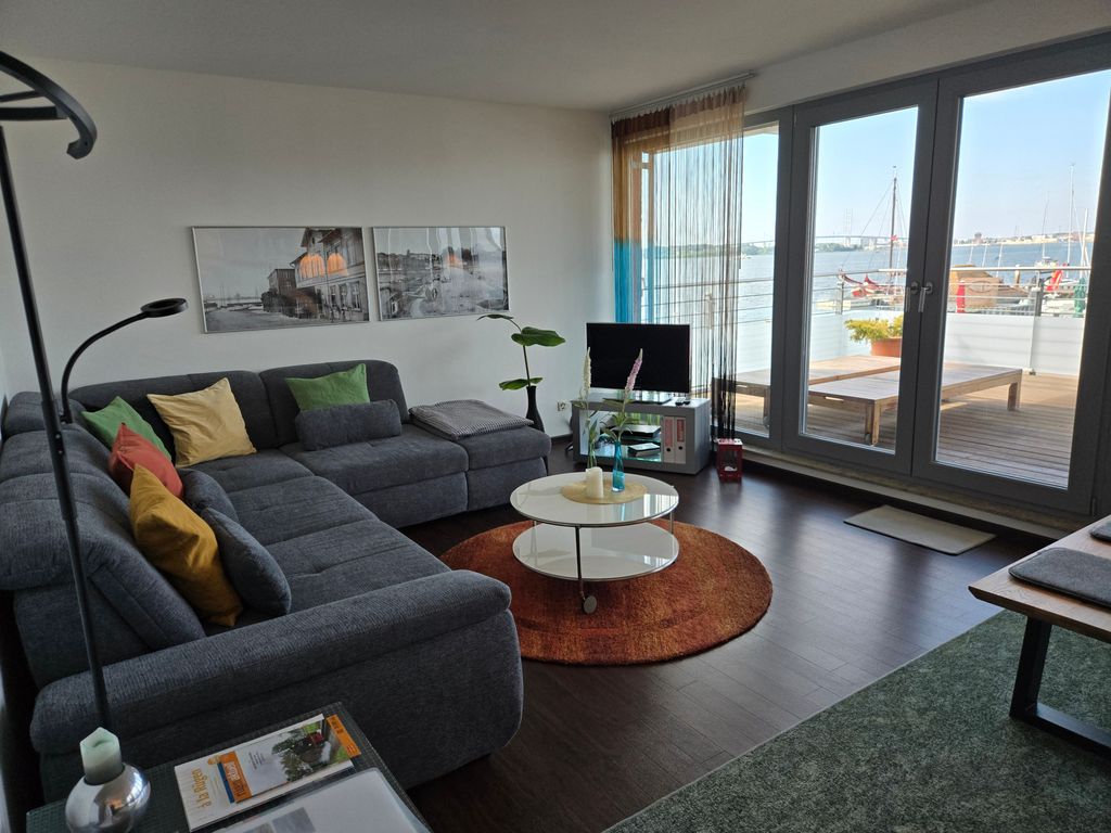 Ferienwohnung Bellevue - Panoramablick auf Sund detail 4