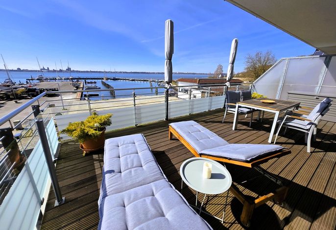 Ferienwohnung Bellevue - Panoramablick auf Sund