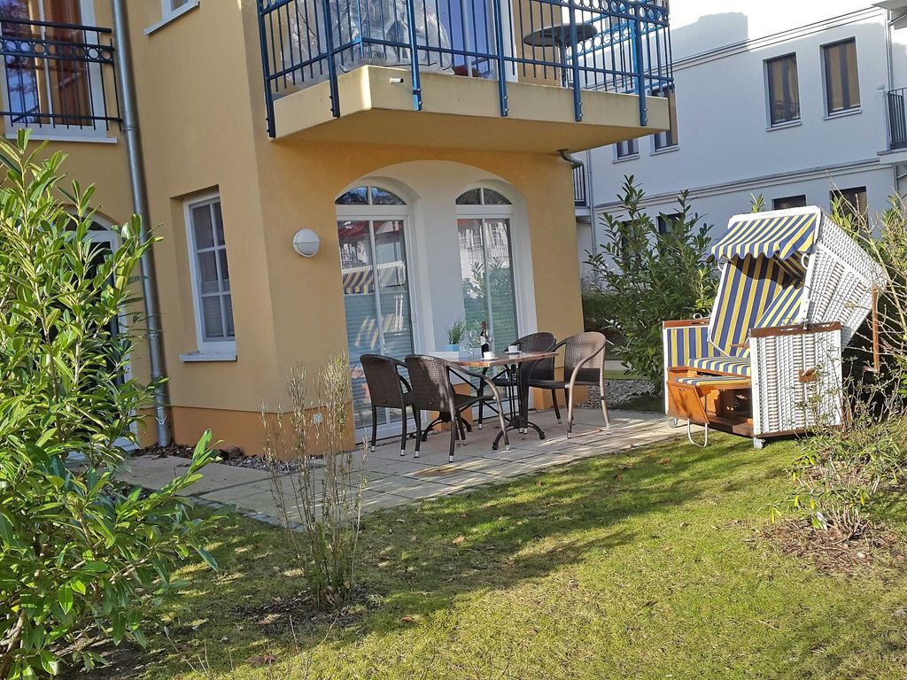 F: Kurparkresidenz Baabe Whg. 05 Meeresgarten mit Terrasse detail 4